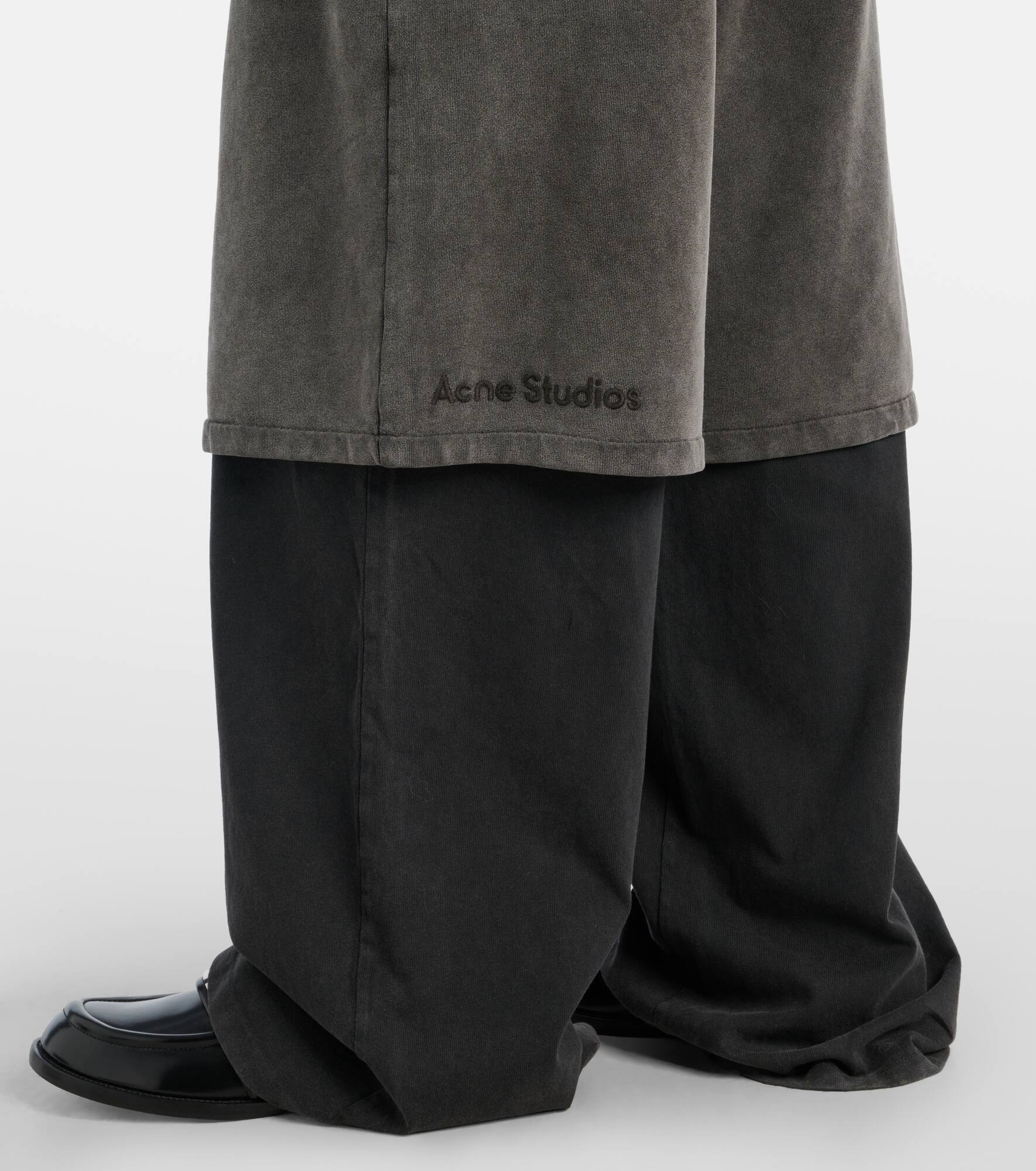 Layered cotton fleece sweatpants - 5