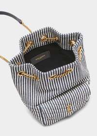 【SAINT LAURENT】STRIPE BUCKET BAG JH Vintage : SAINT LAURENT Striped Canvas Bucket Bag – Julie