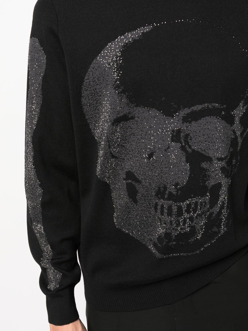 crystal-skull crewneck jumper - 5