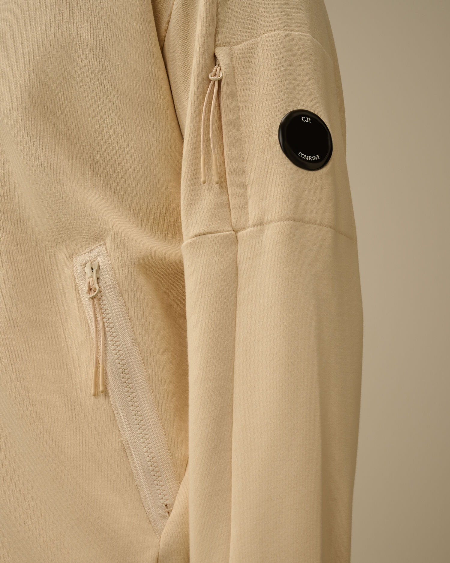 Diagonal Raised Fleece Hooded Full Zip Sweatshirt - 5