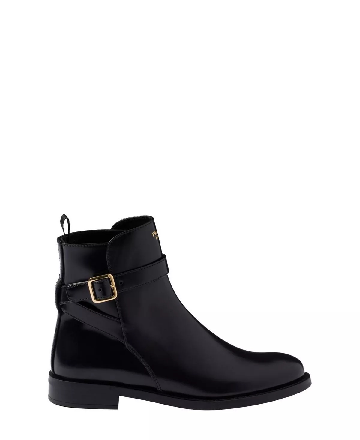 Women's Brushed Leather Ankle Boots with Strap - 2