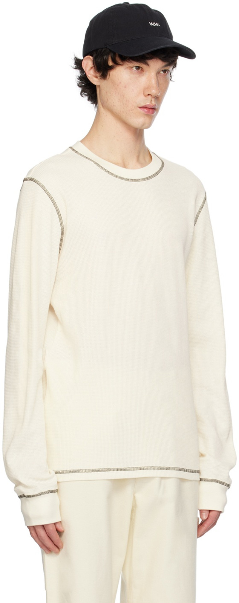 Wood Wood Off-White Emil Long Sleeve T-Shirt outlook