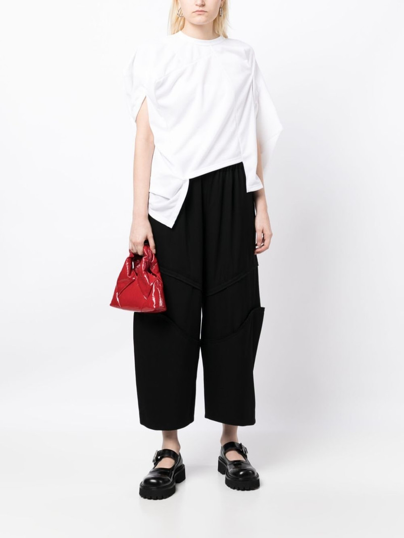 Comme Des Garçons elastic-waist cropped wool trousers outlook