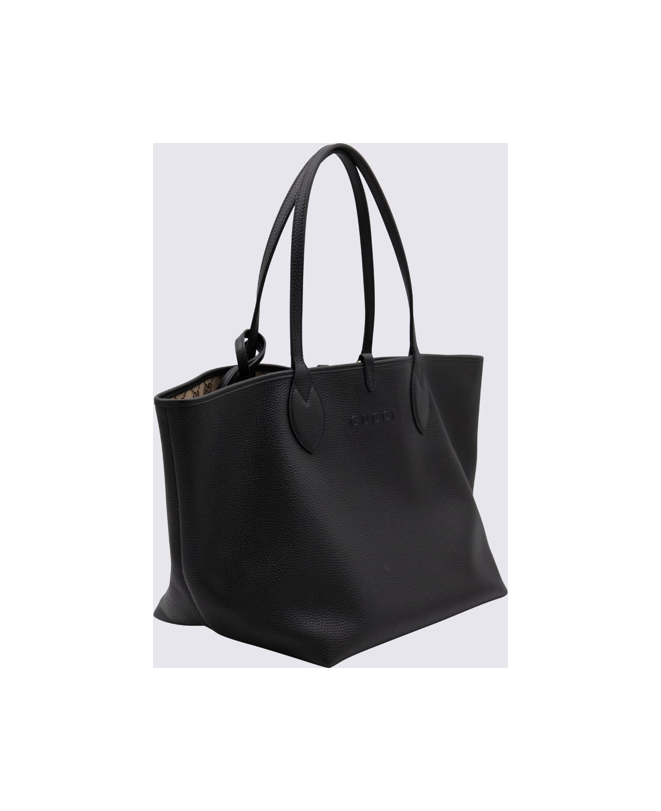 Black Leather Totissima Tote Bag - 2