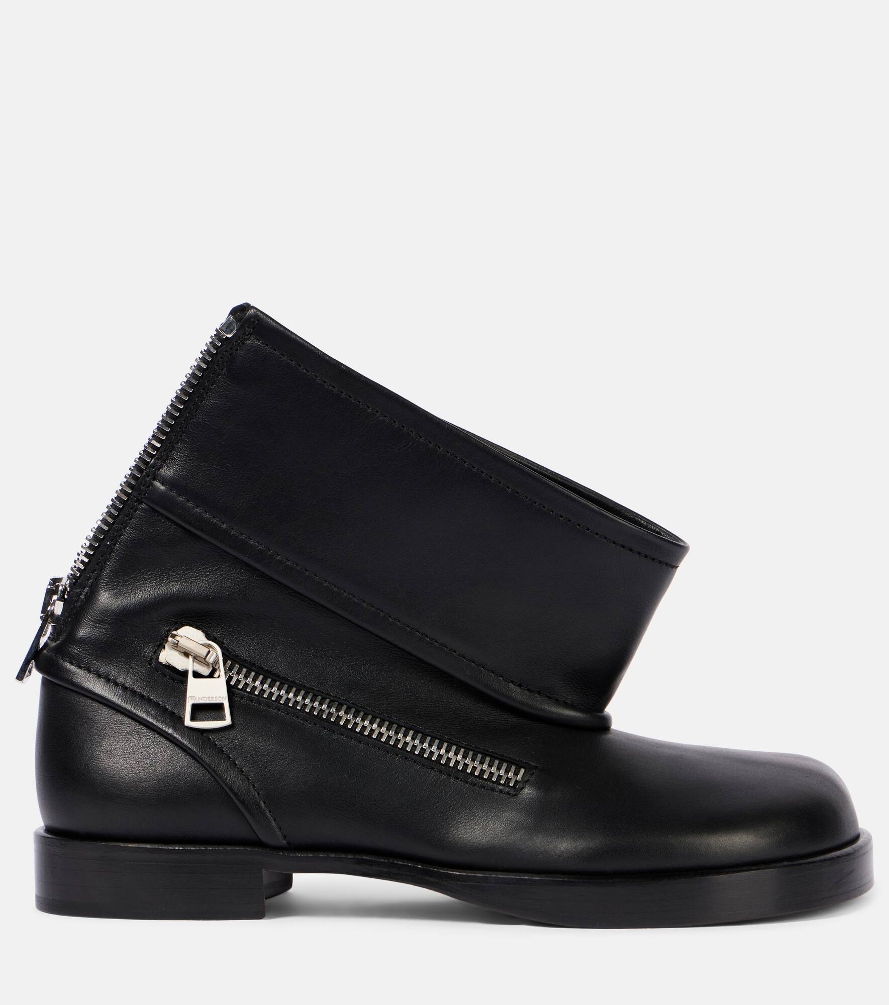Leather biker boots - 4