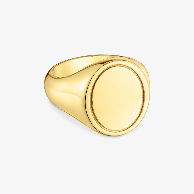 TOUS 16 mm 18K gold vermeil Signet ring TOUS Basics outlook