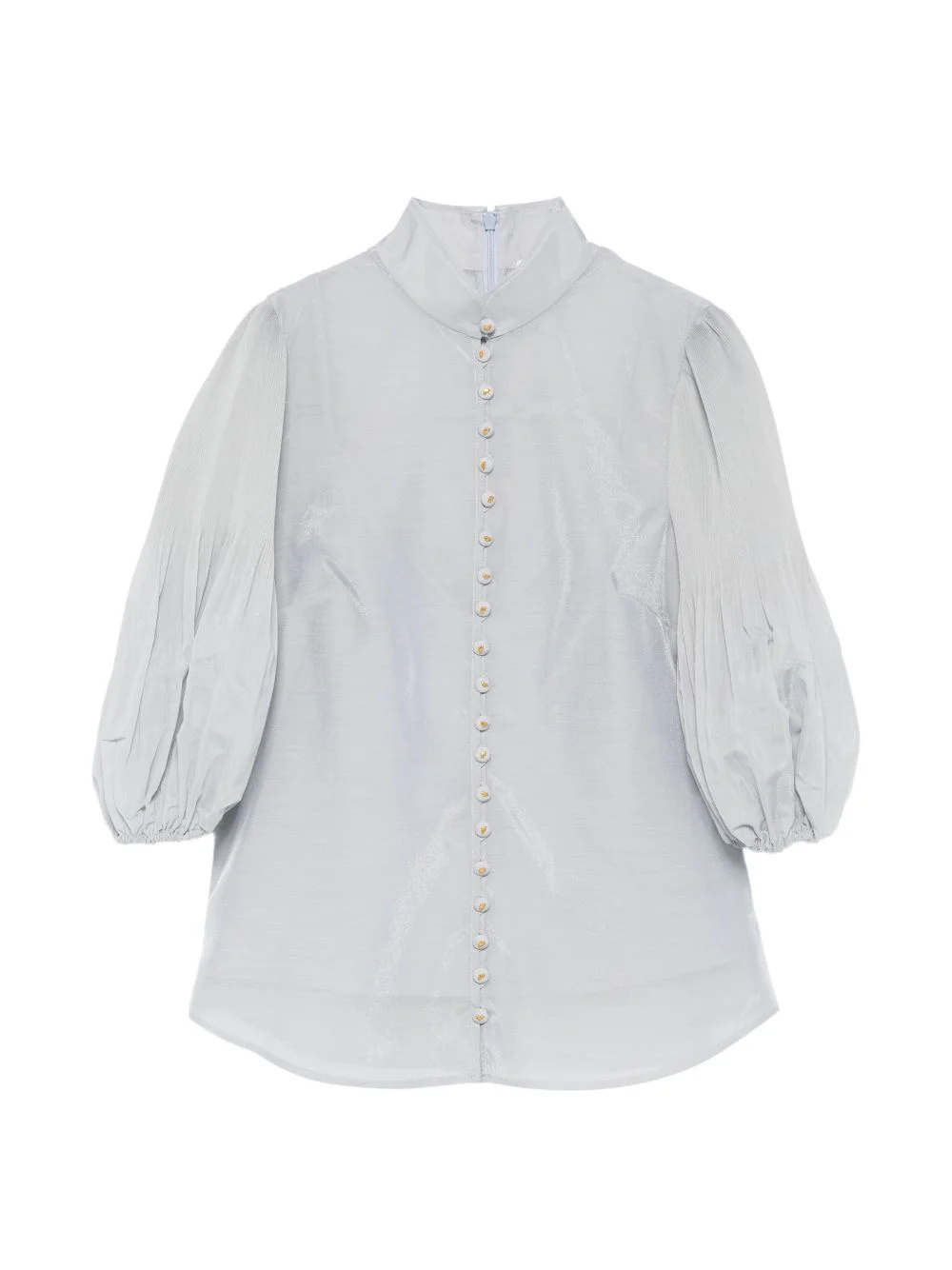 button bishop-sleeved blouse - 1