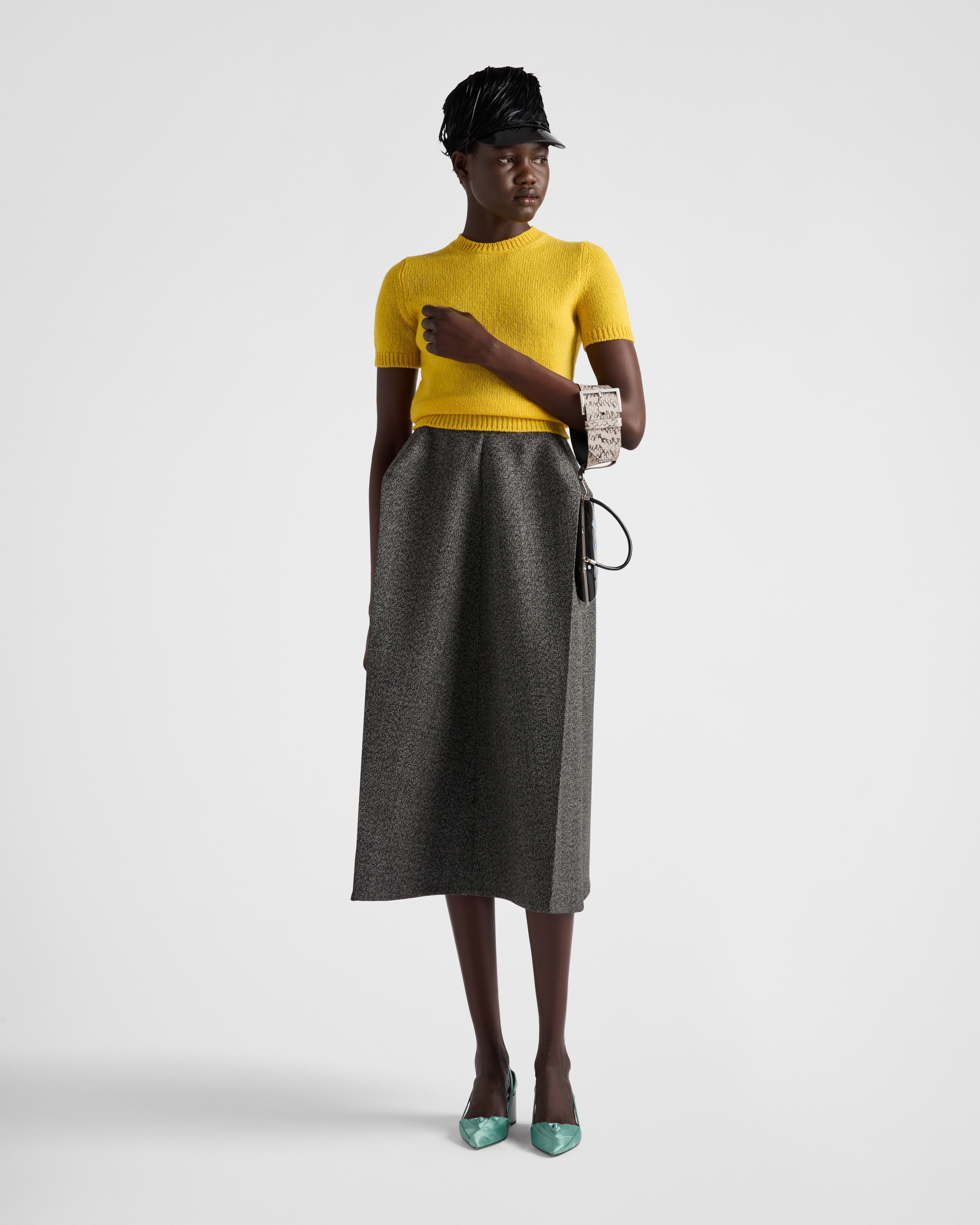 Mouliné midi-skirt - 2