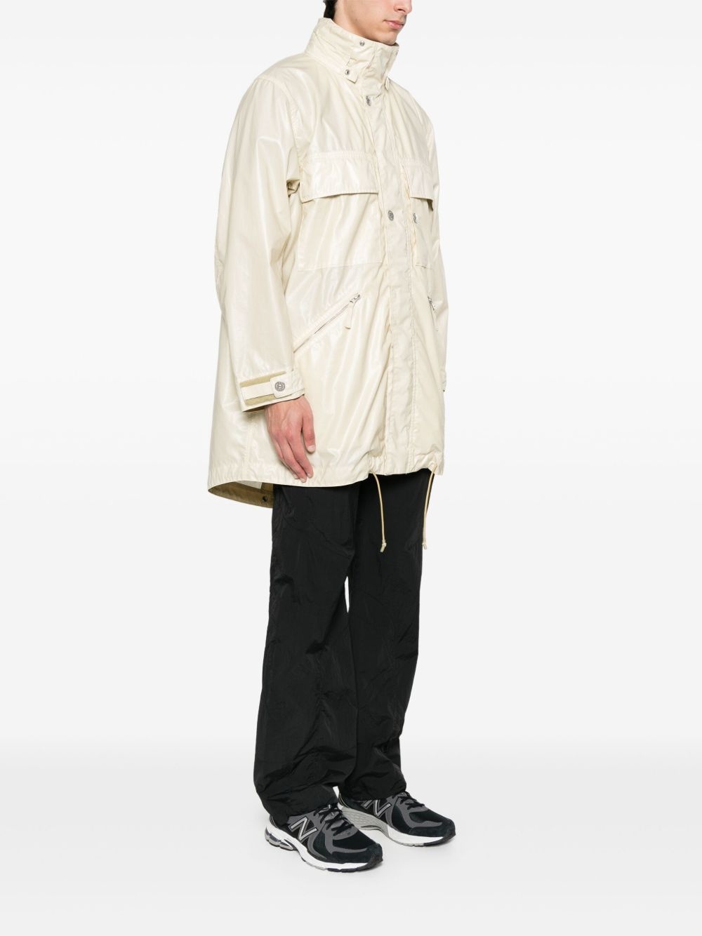 logo-patch parka - 3