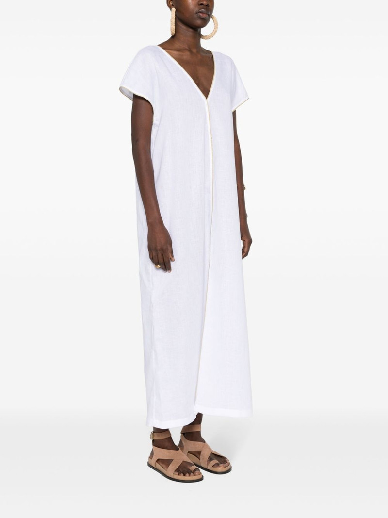 Monili-chain linen maxi dress 3