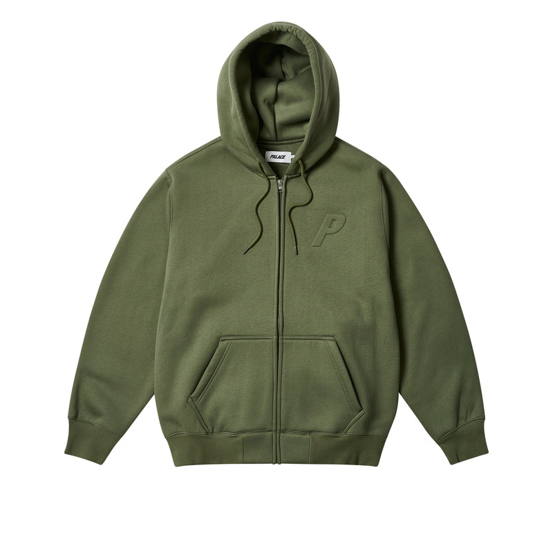 THERMAL EMBOSSED P3 ZIP HOOD THE DEEP GREEN 1