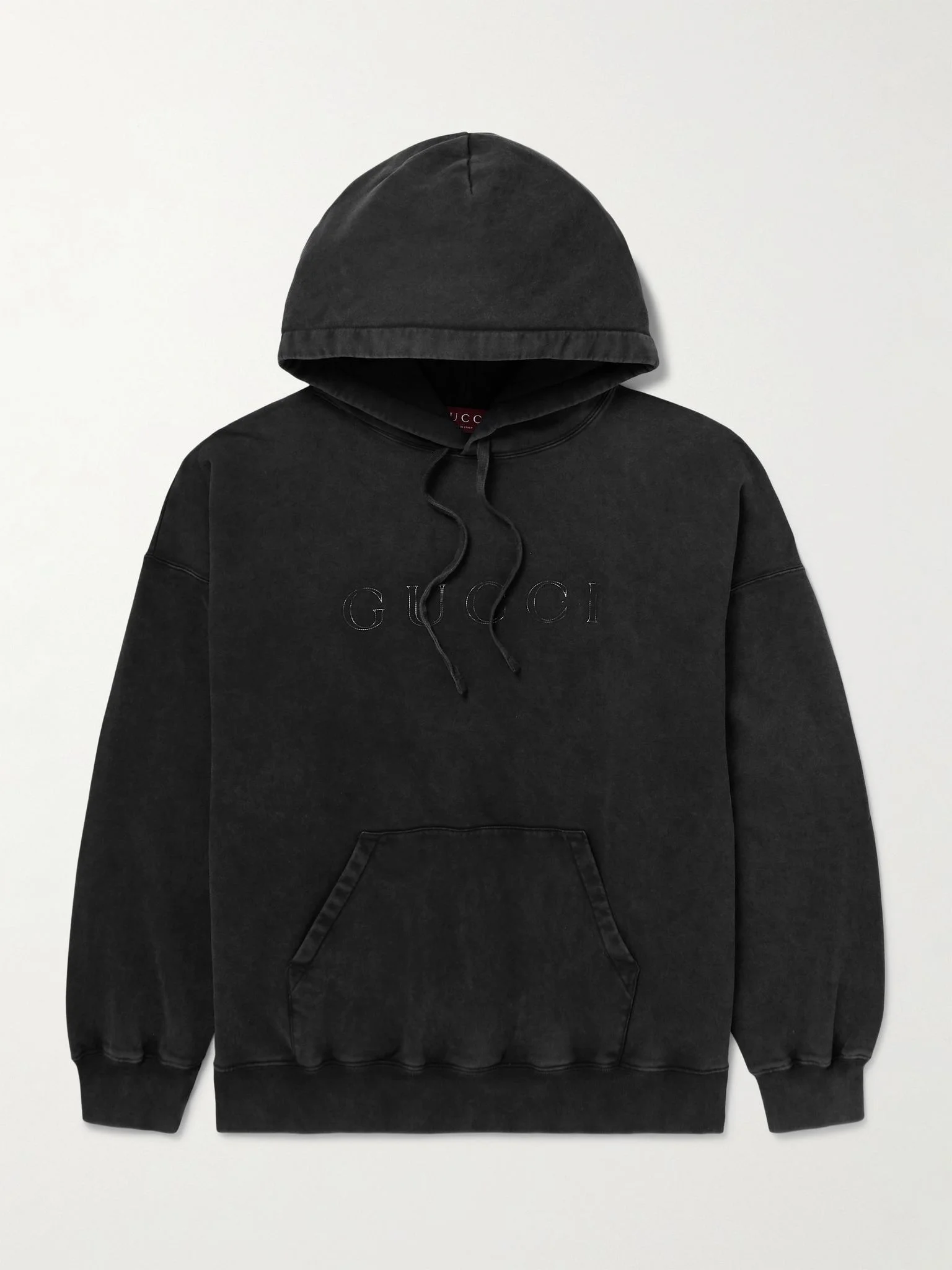 Logo-Print Cotton-Jersey Hoodie Black - 1