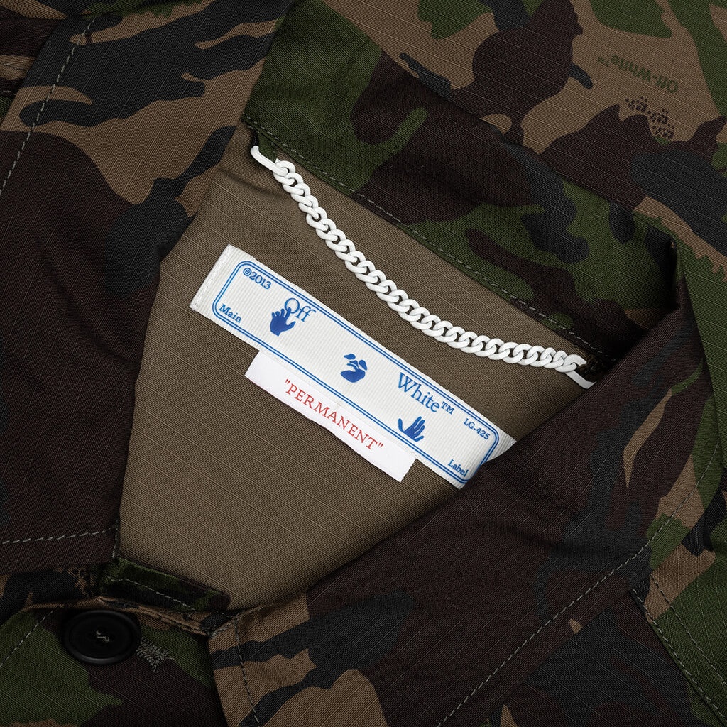 OFF-WHITE C/O VIRGIL ABLOH CAMO PATCH FIELD JACKET - ARMY GREEN - 3