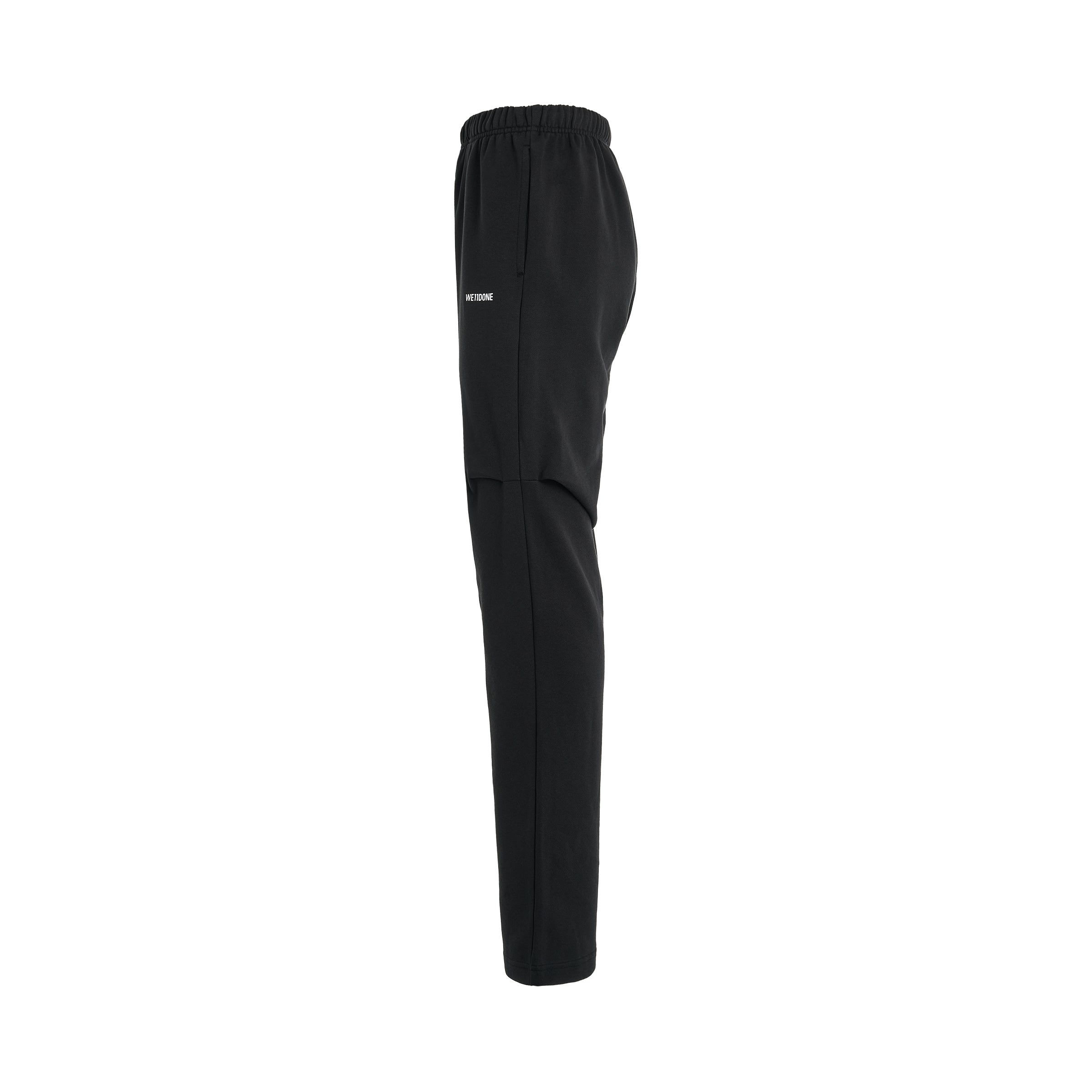 Back Logo Wide Jogger Pants in Black - 3