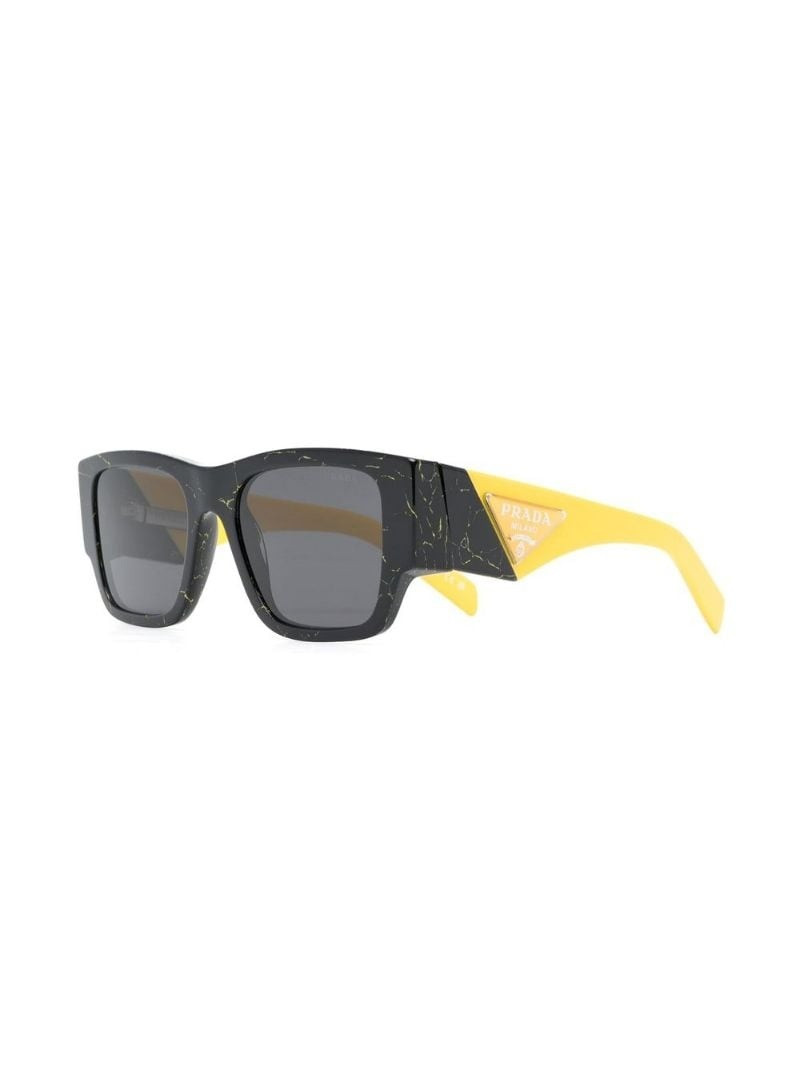 Prada triangle-logo square-frame sunglasses outlook