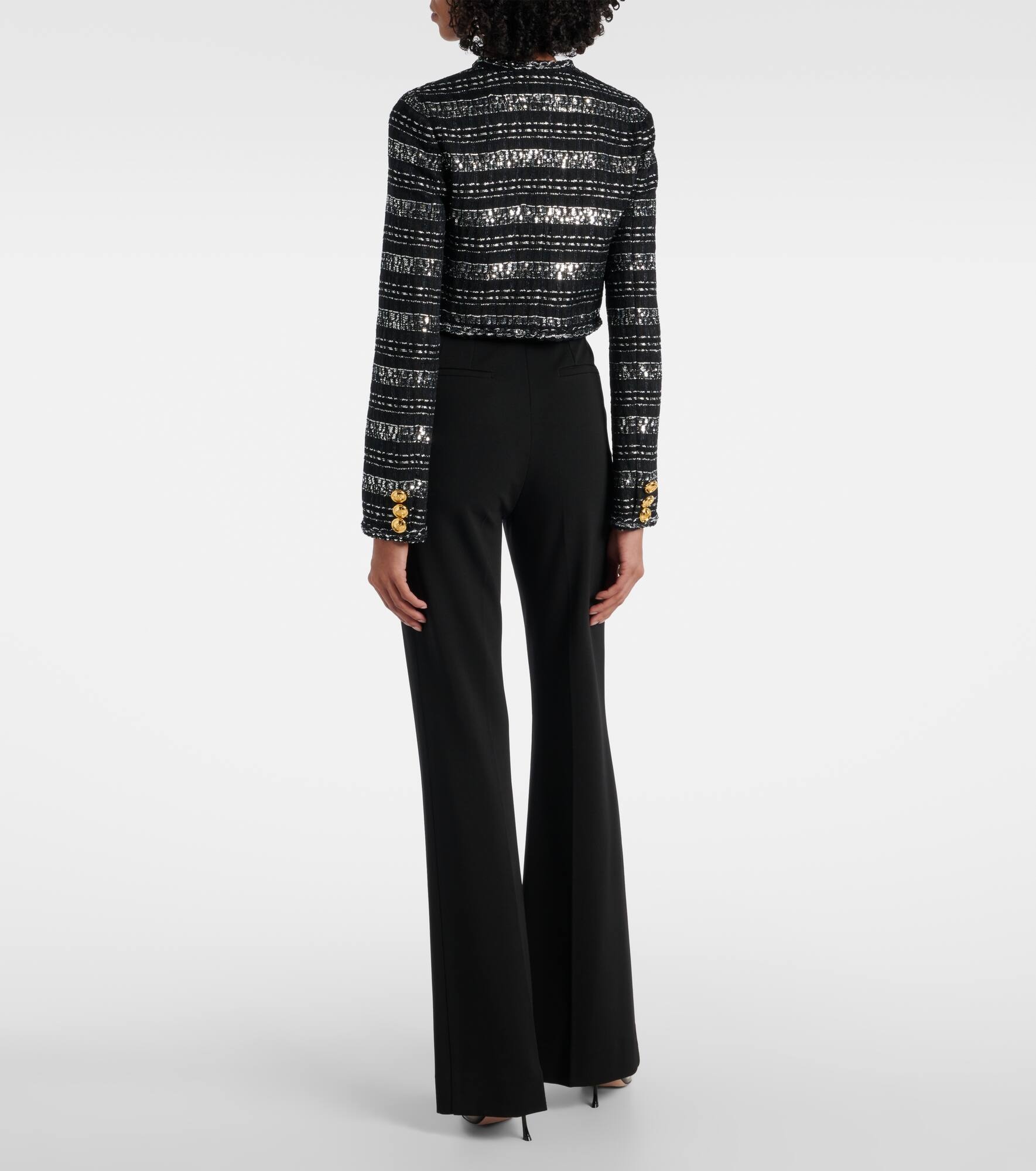 Cropped lamé jacket - 3