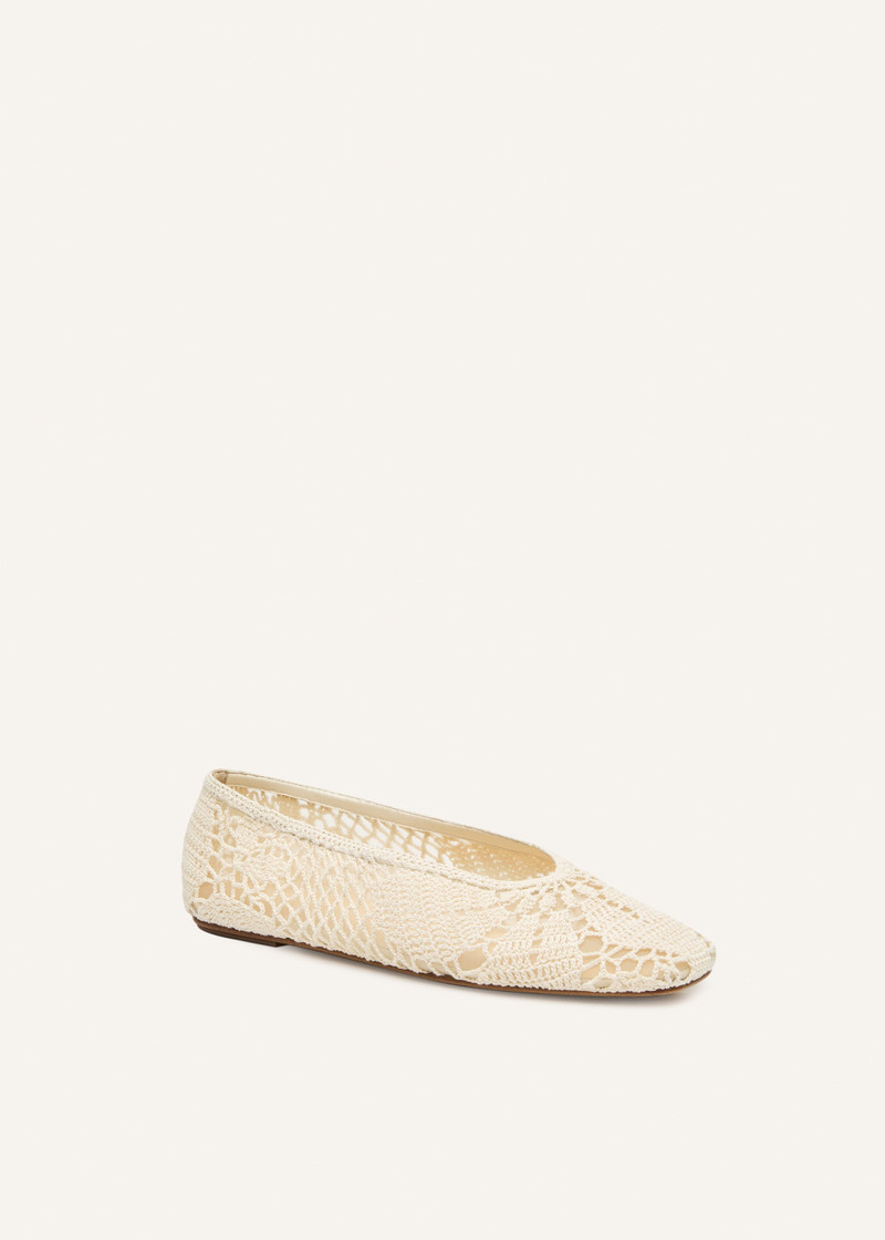 MAGDA BUTRYM Crochet ballet flats in cream outlook