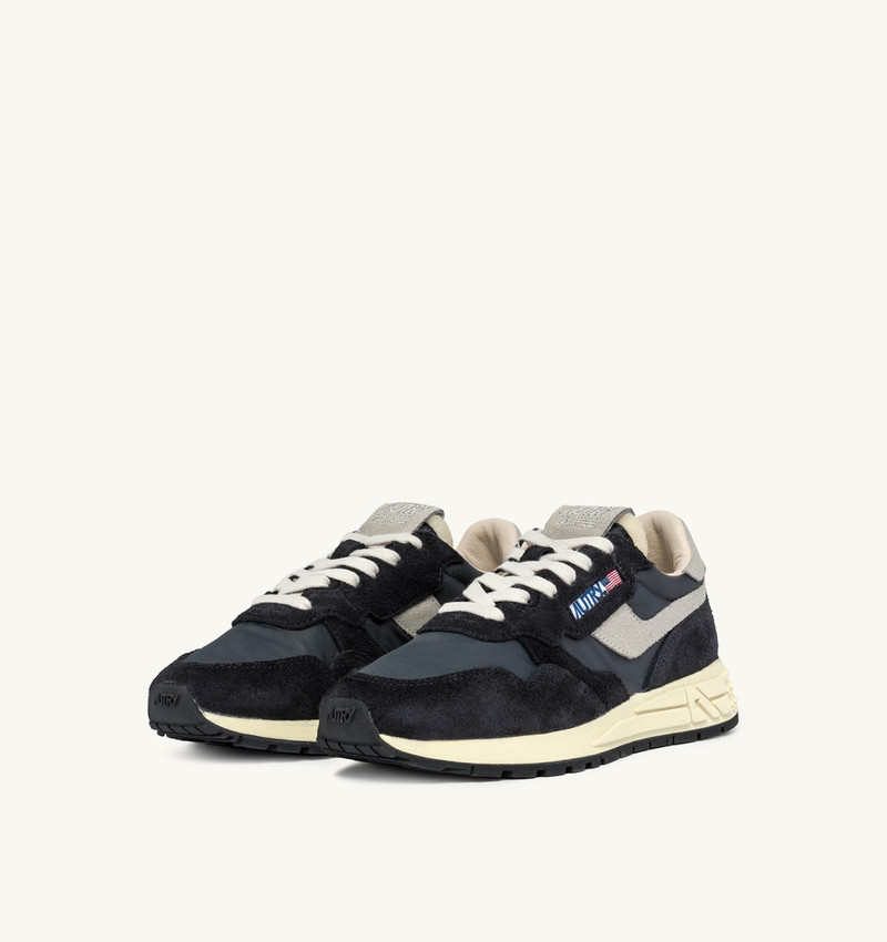 AUTRY REELWIND LOW SNEAKERS IN BLACK NYLON AND SUEDE outlook