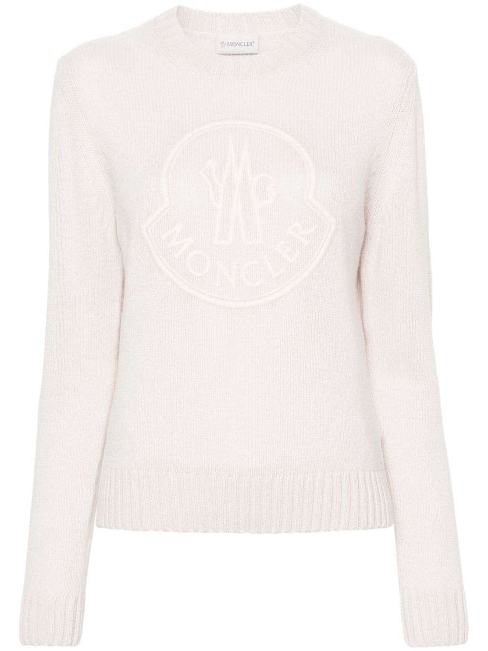 logo-embroidered crew-neck jumper - 1