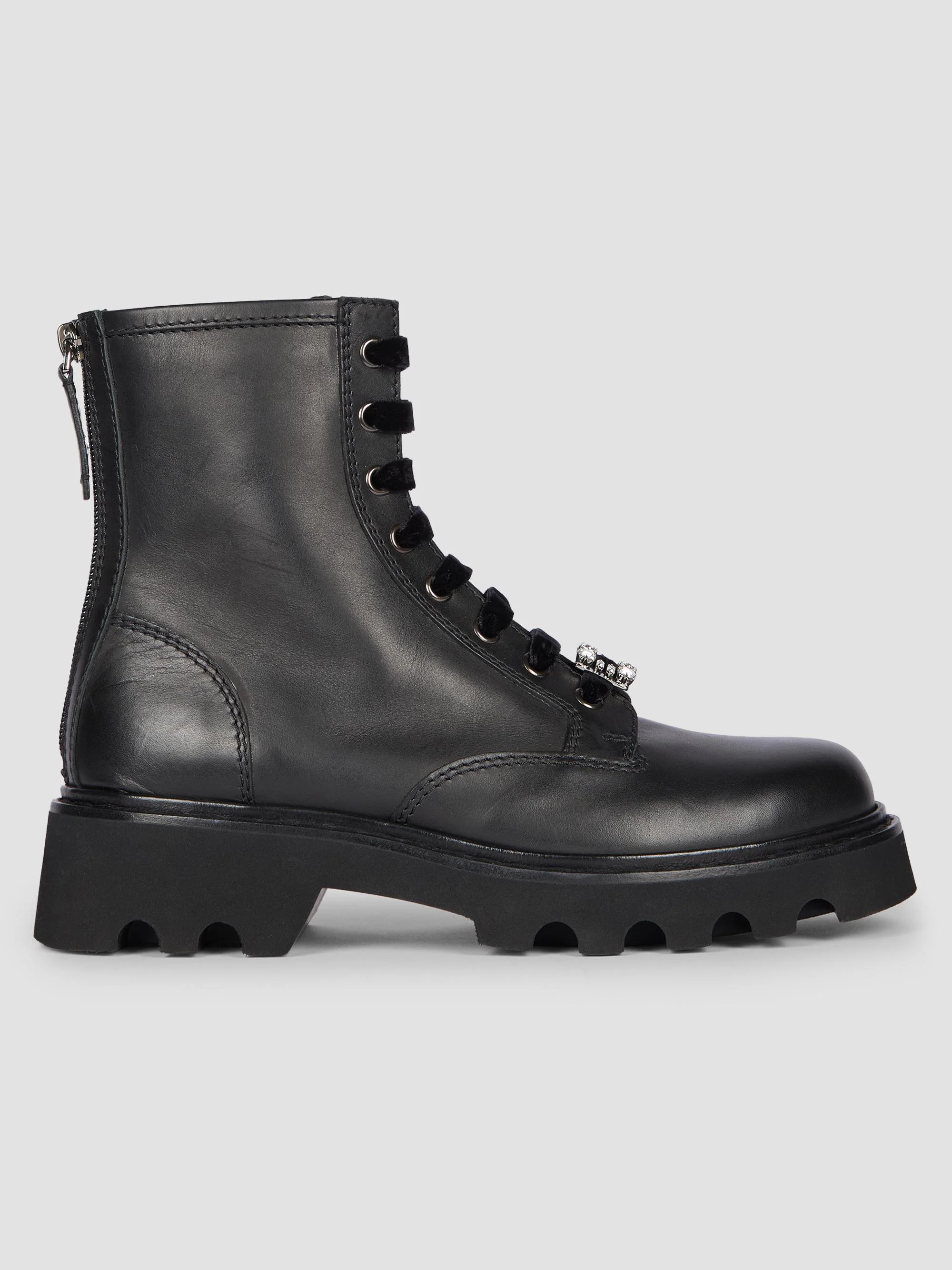 Women's Viv Rangers Truck Charms 20MM Leather Booties - Nero - 1