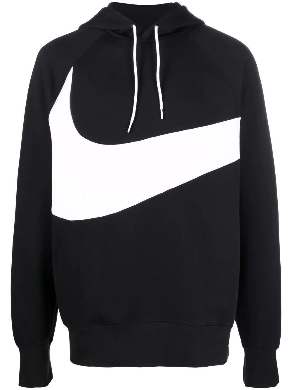 Swoosh-logo cotton hoodie - 1