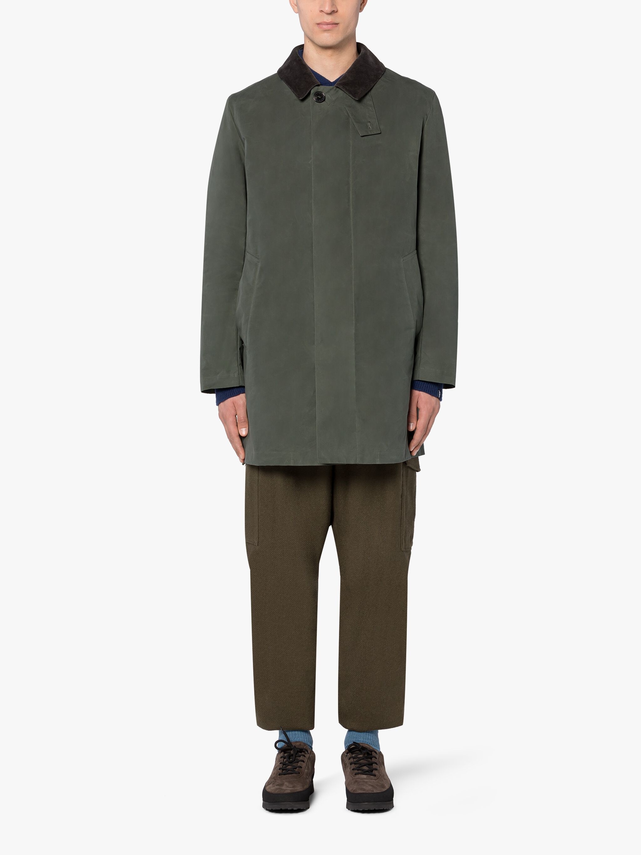 NORFOLK GREEN WAXED COTTON COAT - 2