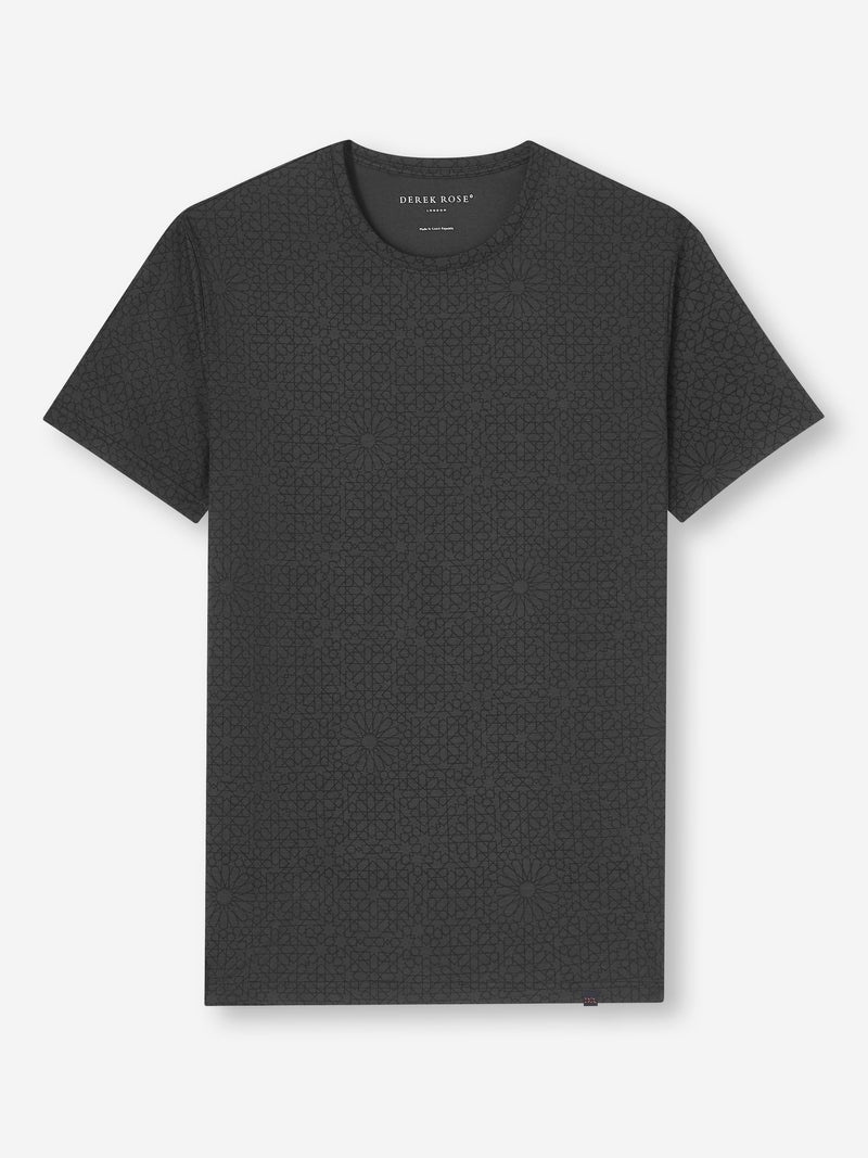 Derek Rose Men's T-Shirt London 12 Micro Modal Black