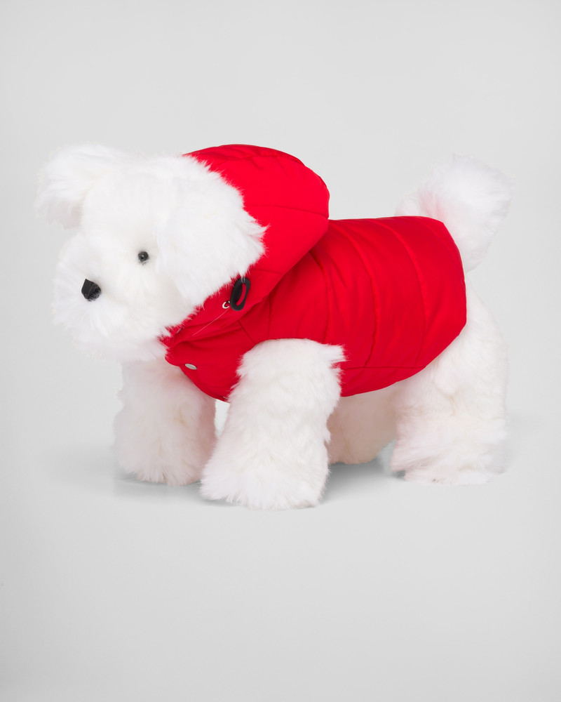 Re-Nylon puffer dog coat with hood 1