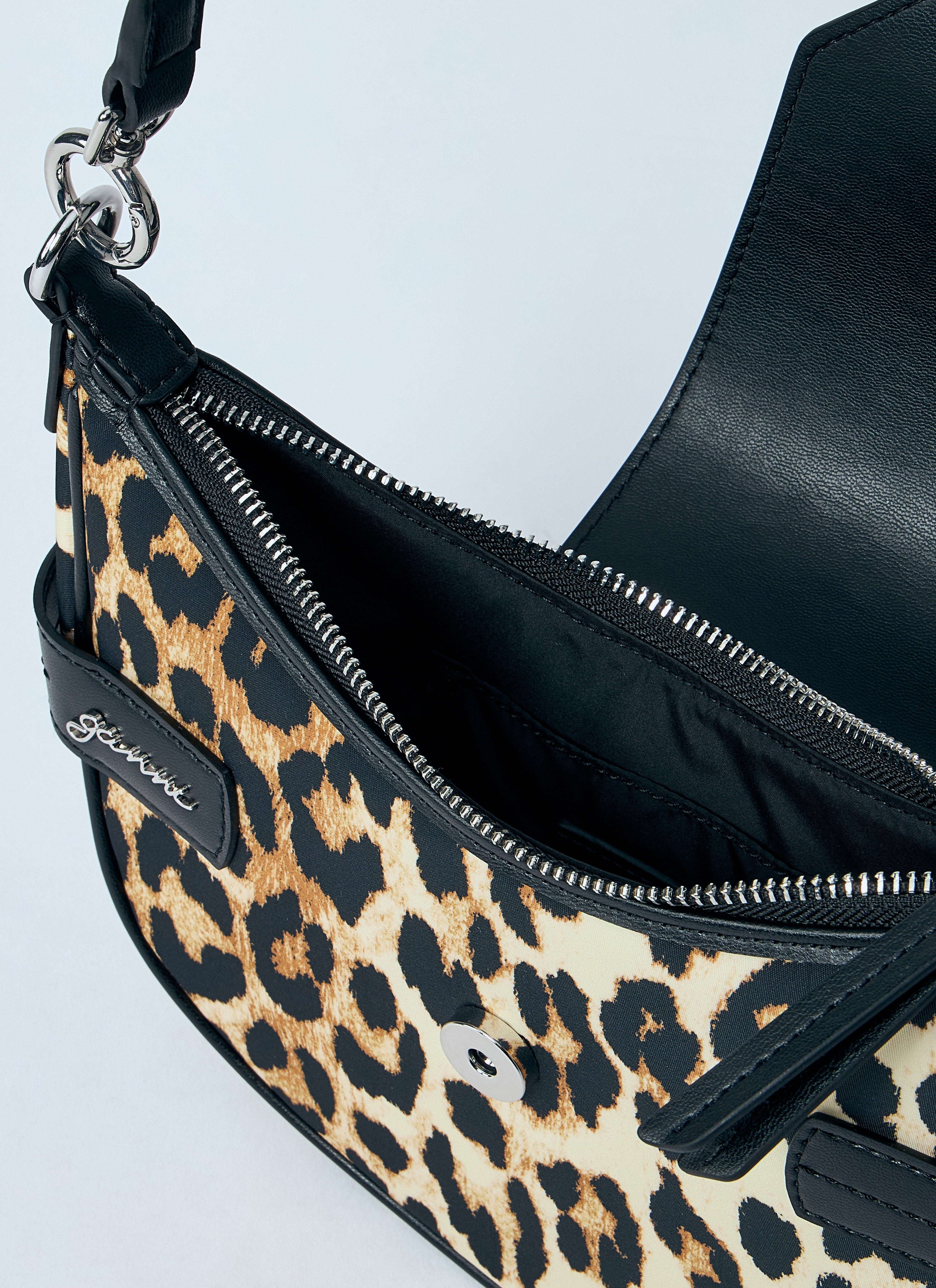 Ganni Women Small Leopard Bucky Crossbody Bag - 6