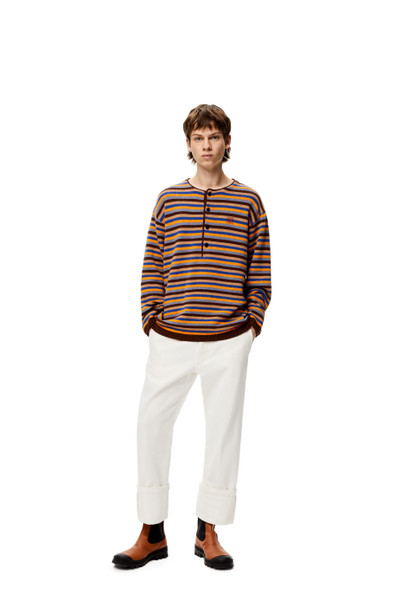 Loewe Stripe buttoned sweater in wool outlook