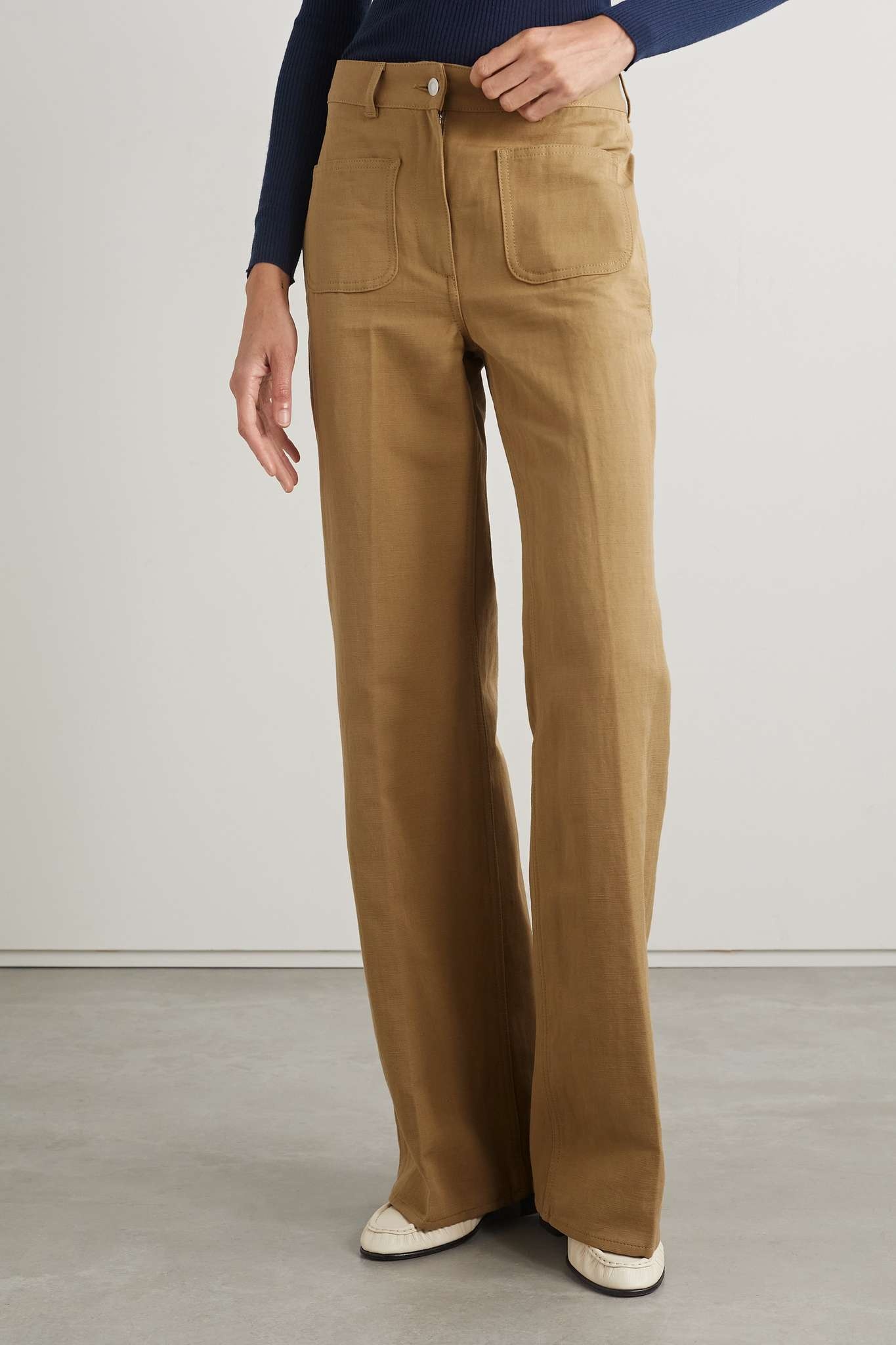 Danbeth linen and cotton-blend canvas straight-leg pants