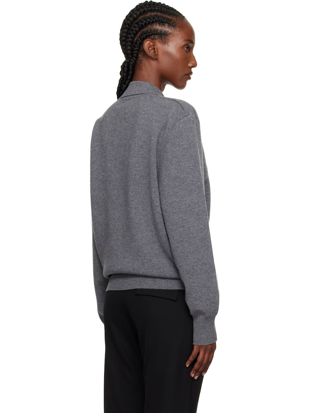 Gray Compact Knitted Polo - 3