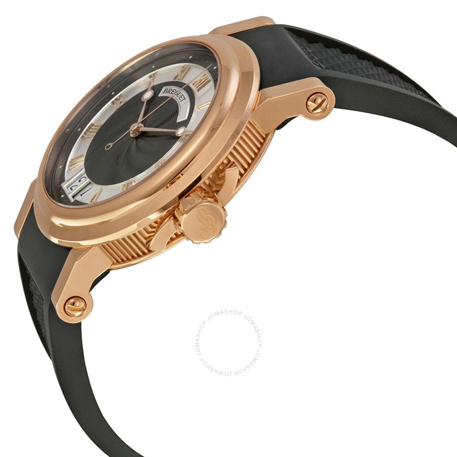Breguet Marine Automatic Silver Dial Black Rubber Men's Watch 5817BRZ25V8 - 2