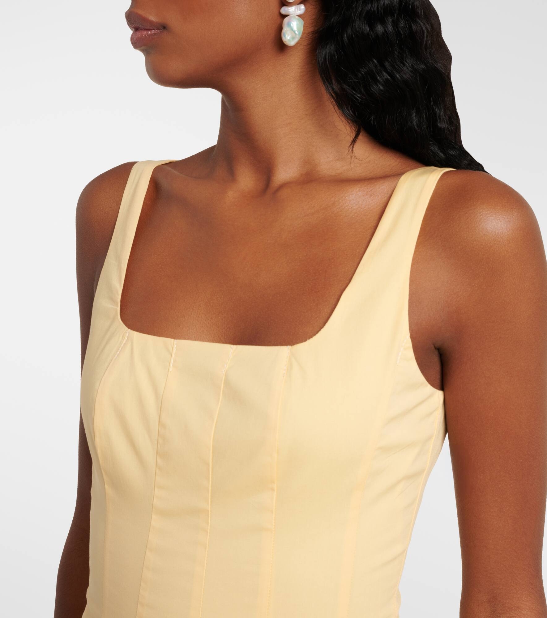 Romy gathered cotton minidress - 4