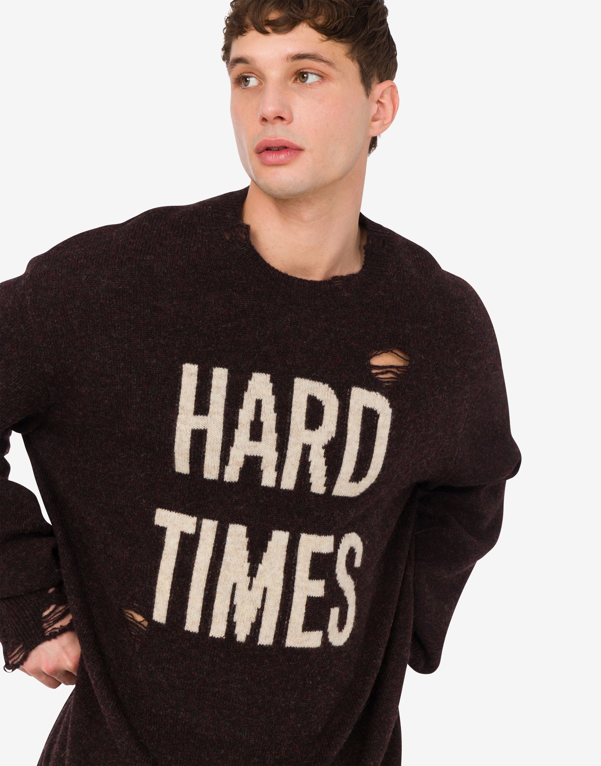 INLAID SHETLAND WOOL PULLOVER - 4