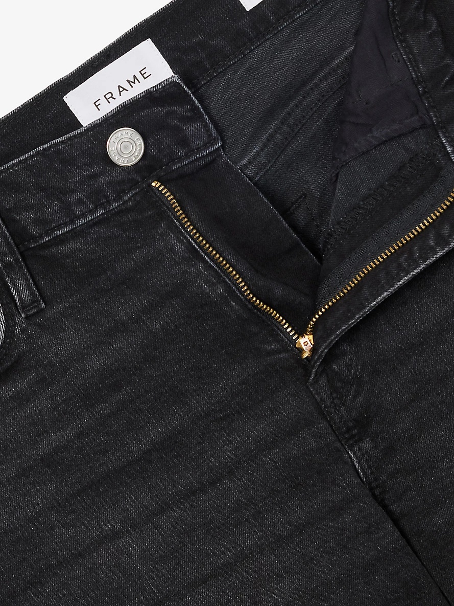 Le Slim high-rise wide-leg regular-fit stretch-denim jeans - 7