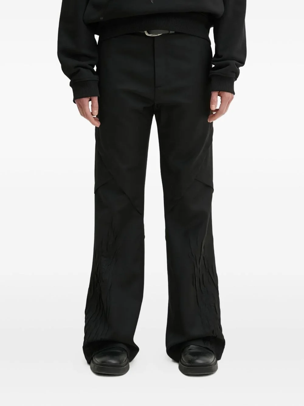 pleated panel trousers - 1