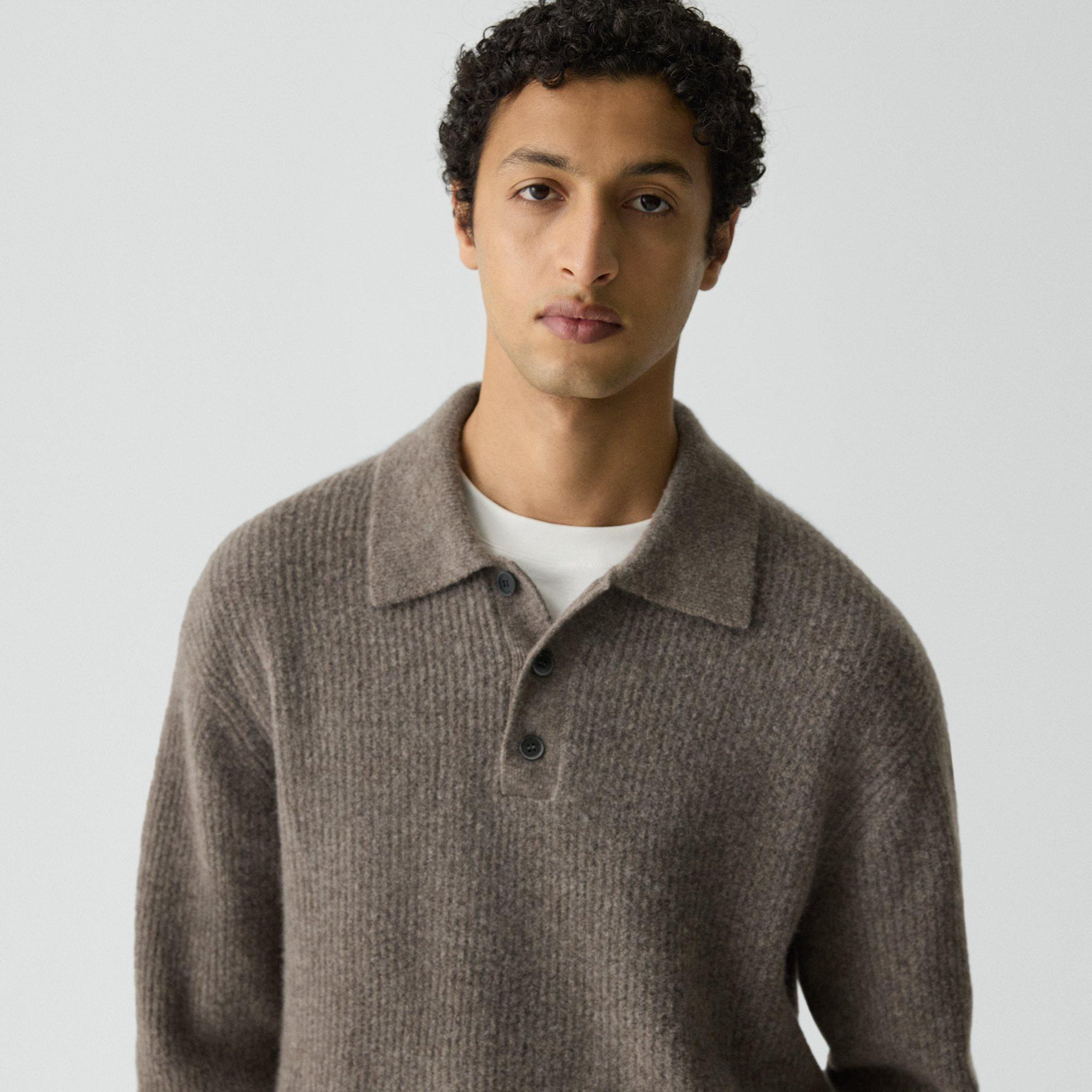 Relaxed Polo Sweater in Astor Wool - 5