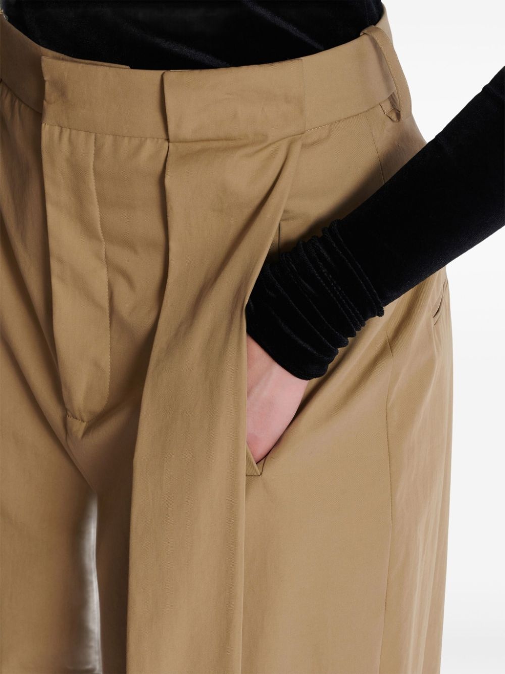 pleated cotton trousers - 7