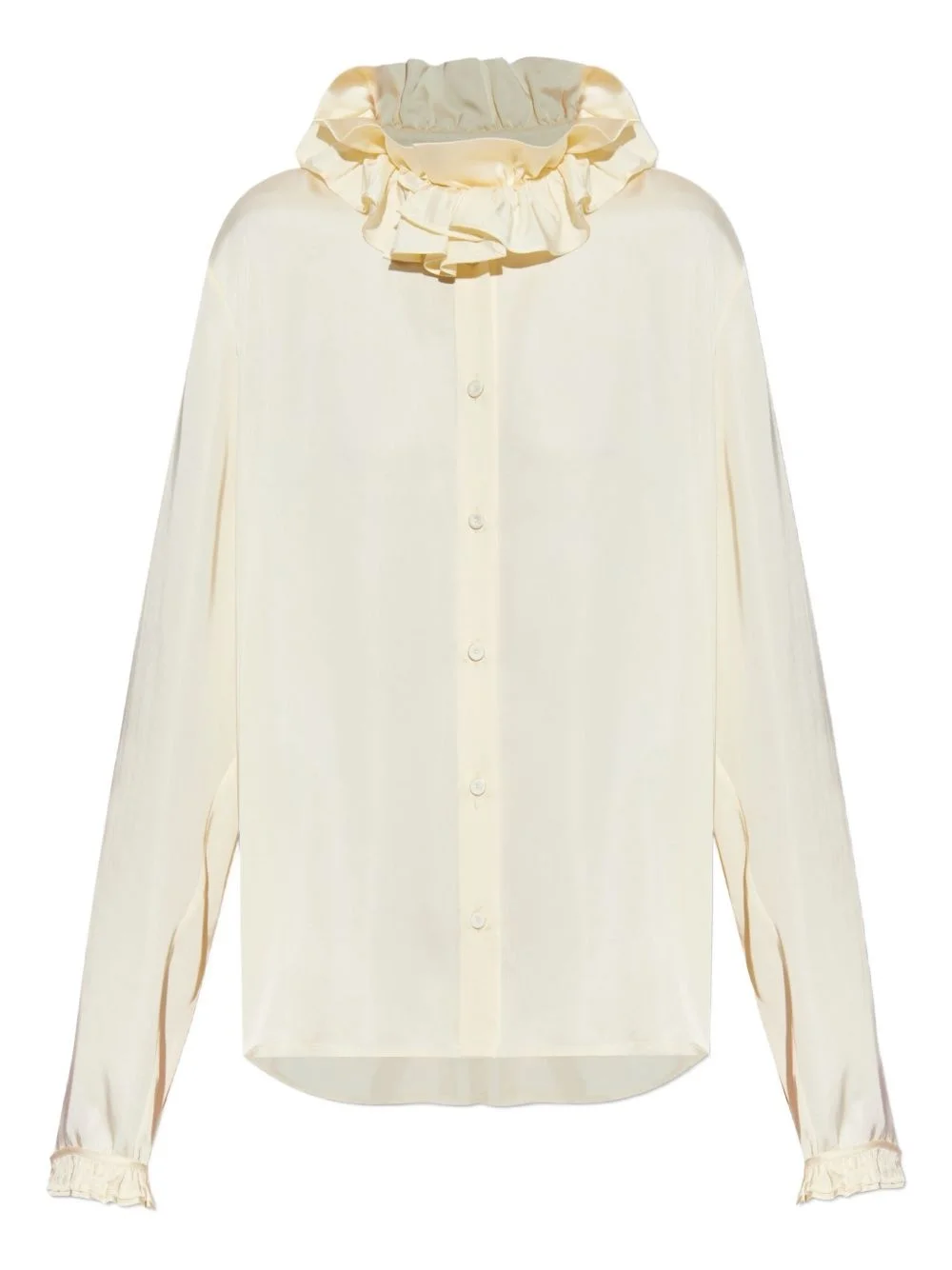 ruffled high-neck blouse - 1