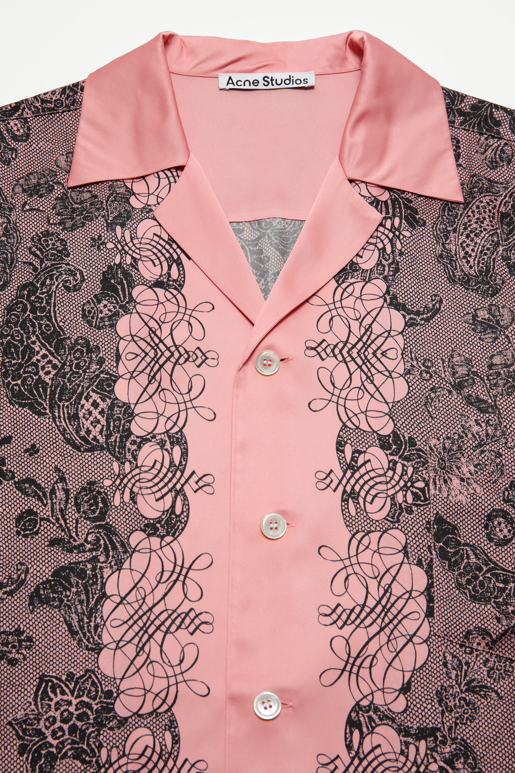 Acne Studios Print button-up shirt - Pink/black | REVERSIBLE