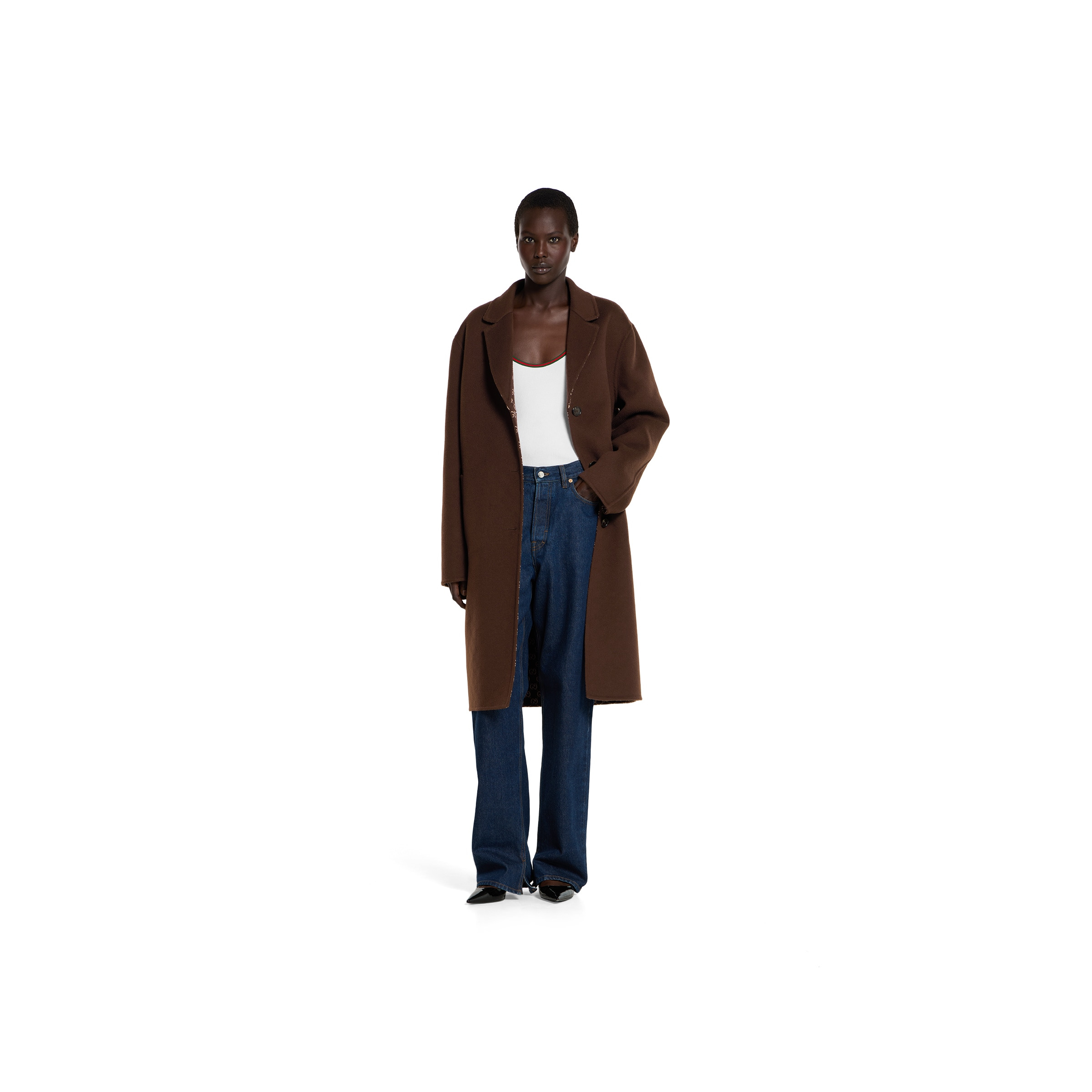 Reversible silk wool coat - 2