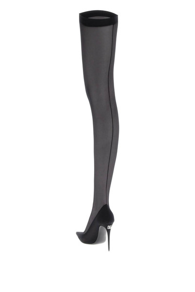Dolce & Gabbana STRETCH TULLE THIGH-HIGH BOOTS outlook