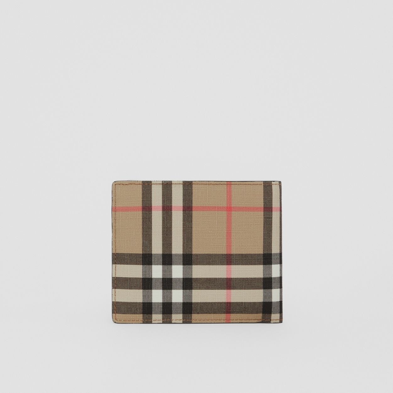 Vintage Check and Leather Bifold Wallet - 5