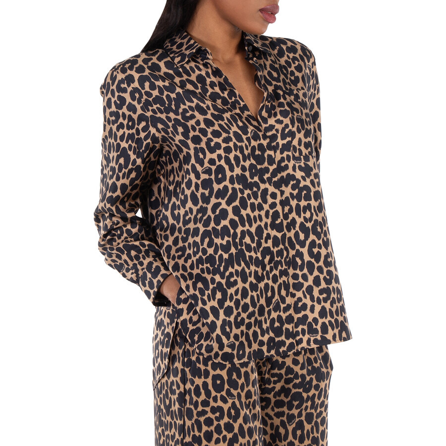 Max Mara Leopard Print Silk Shirt - 2