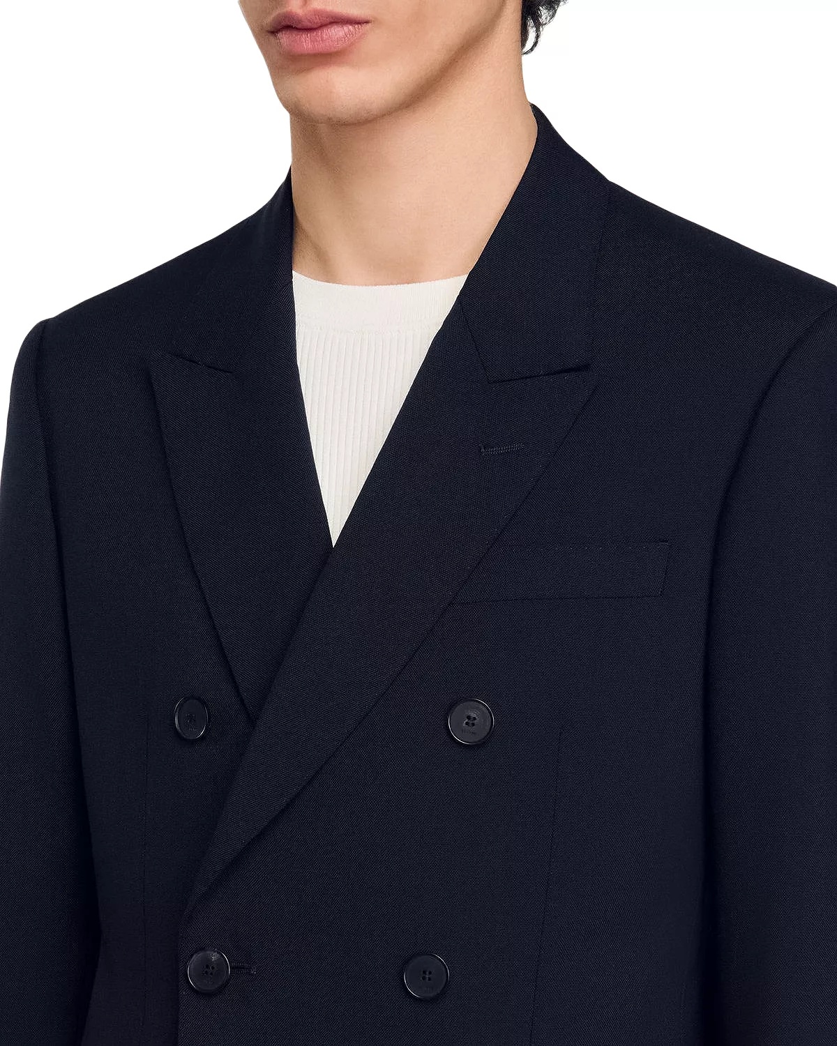 Double Breasted Suit Jacket - 5