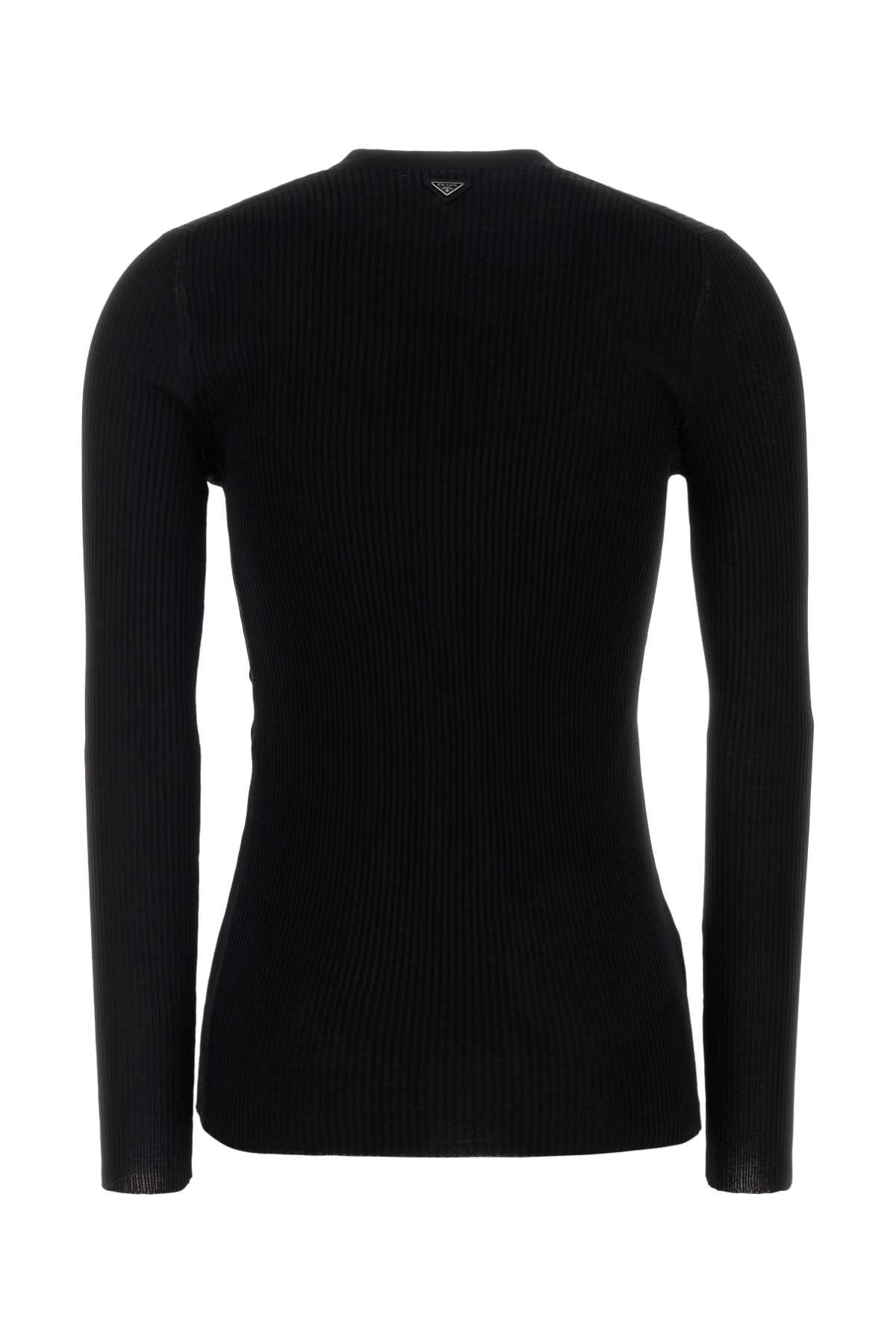 Prada Women Black Cotton Cardigan - 2