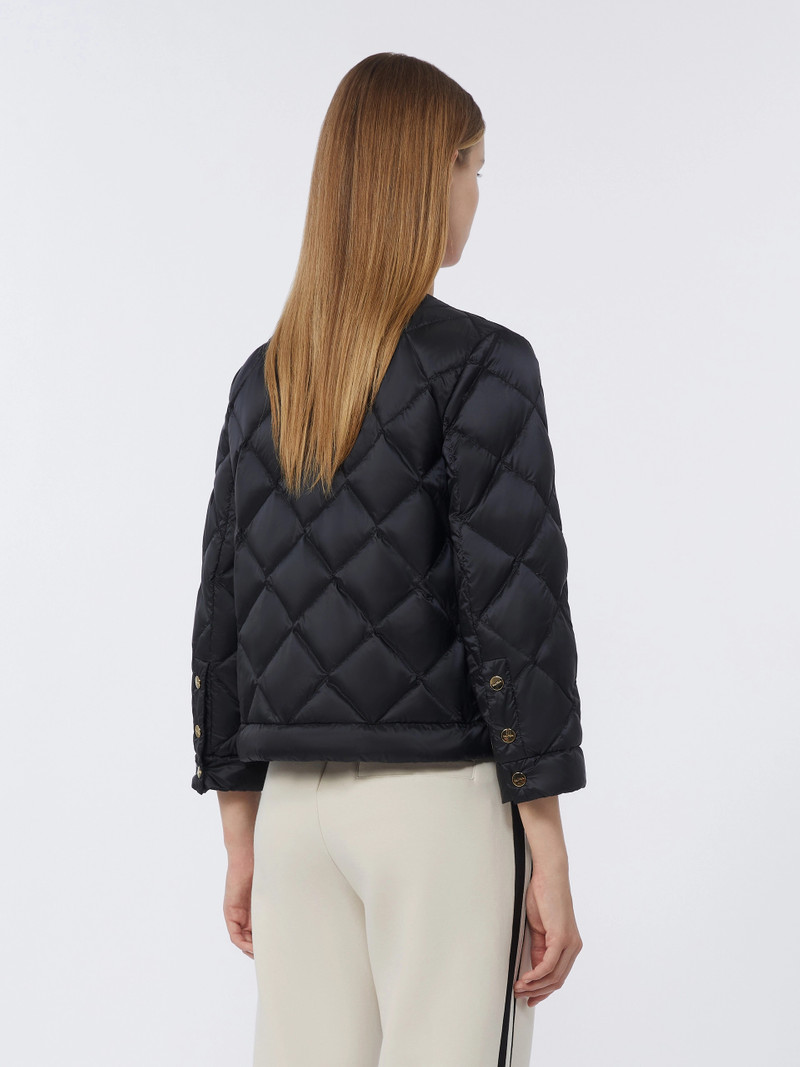 SOFTA Short water-repellent canvas padded jacket - BLACK 4