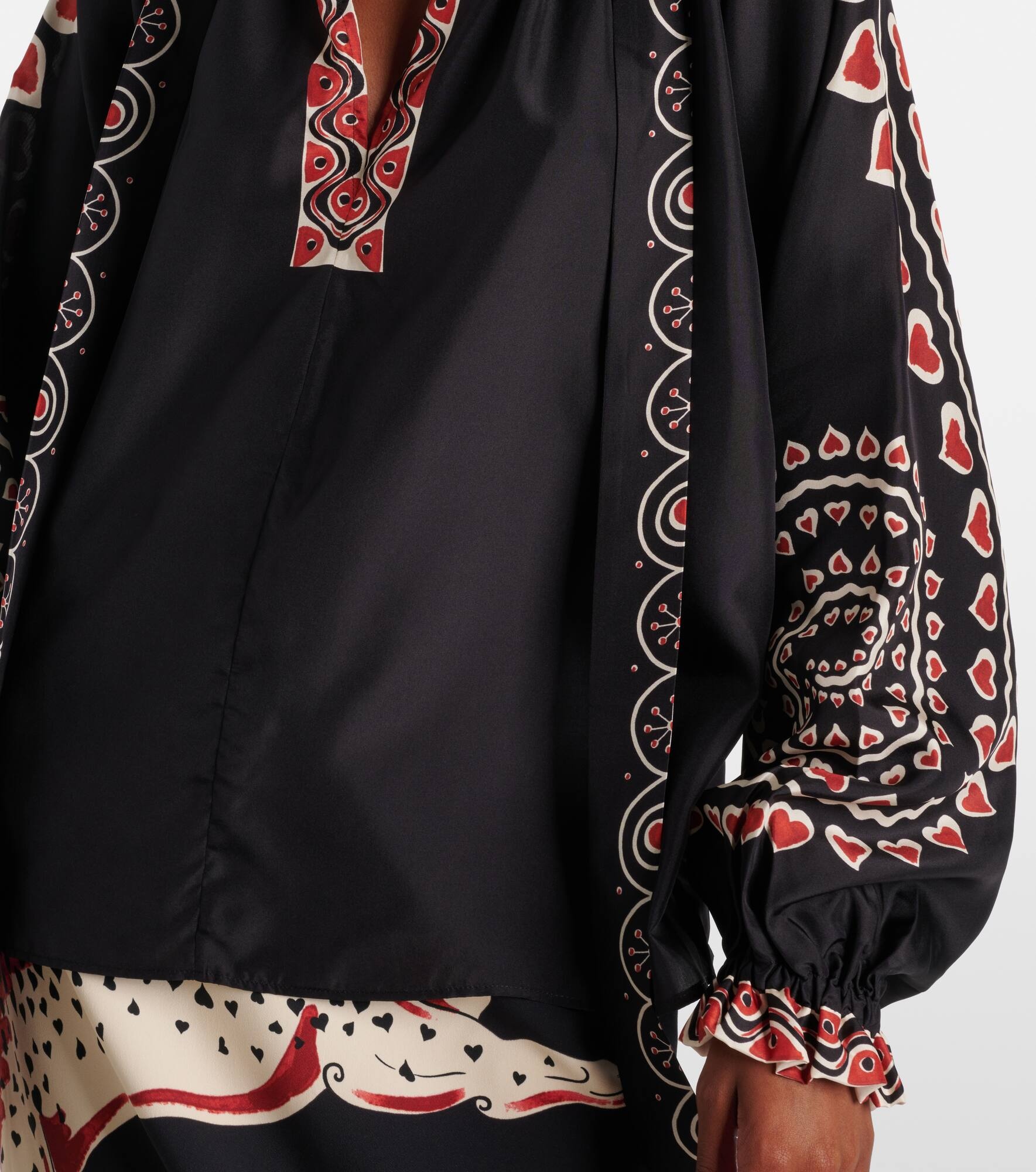 Cerere printed silk blouse - 5
