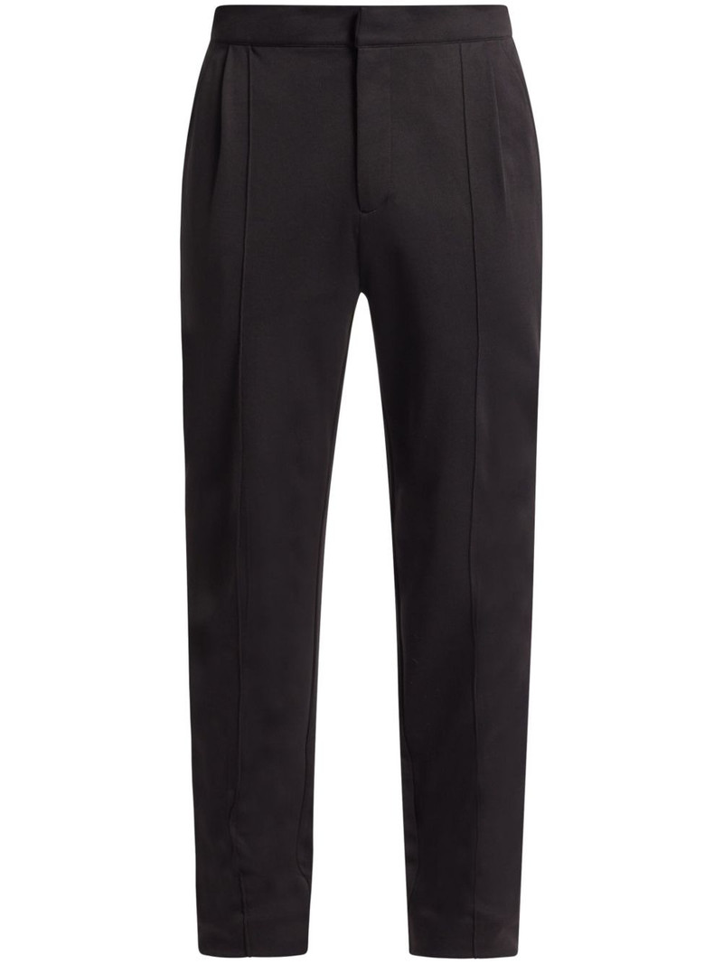 pressed-crease tapered trousers 1
